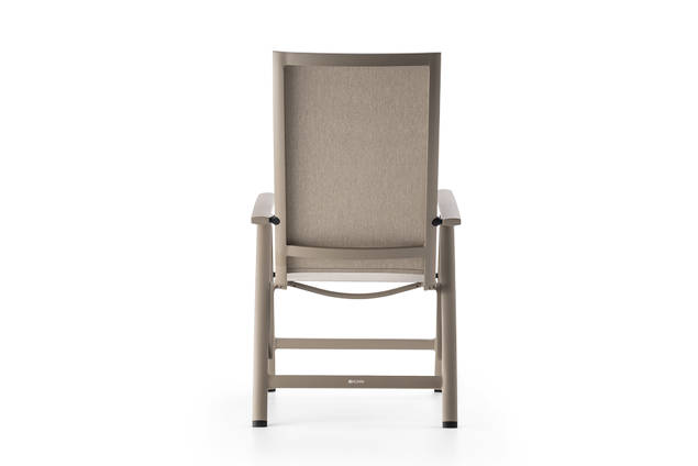 Fyn Fauteuil d'extérieur dossier haut aluminium 5