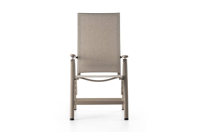 Fyn Fauteuil d'extérieur dossier haut aluminium 6