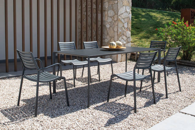 Emilia Gartenstuhl stapelbar Stahl 5