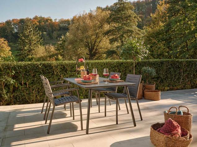 Roma Gartenstuhl stapelbar Stahl 7