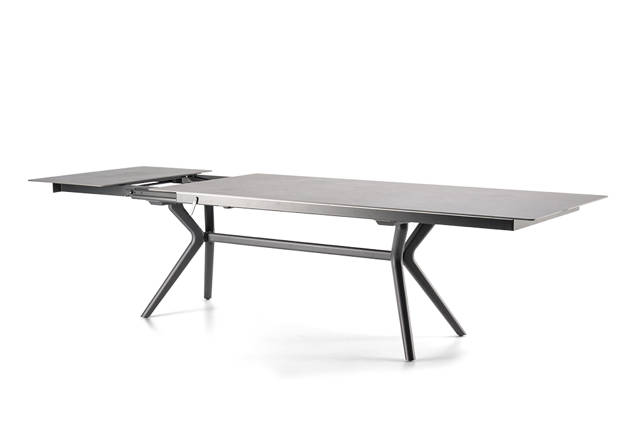 Graz Table de jardin aluminium 160/217x95 cm 2