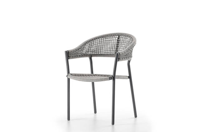 Elba Gartenstuhl stapelbar Aluminium 1