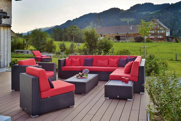 Adriatico Banc de lounge résine tressée 3