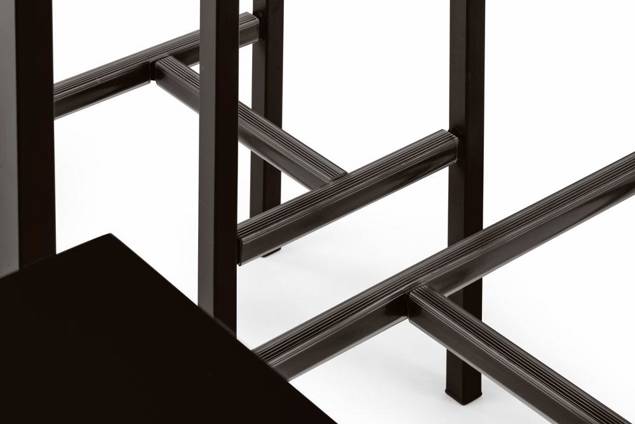 Airolo Bartisch Set Stahl 75x75 cm 2