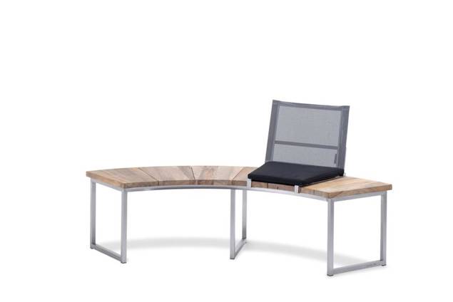 Alaska Banc d'extérieur acier inoxydable 1