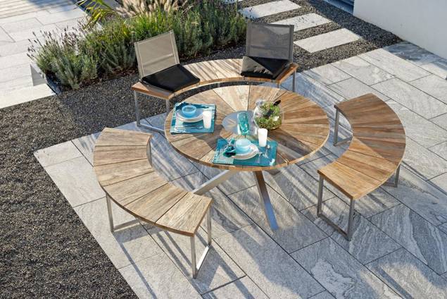 Alaska Banc d'extérieur acier inoxydable 2