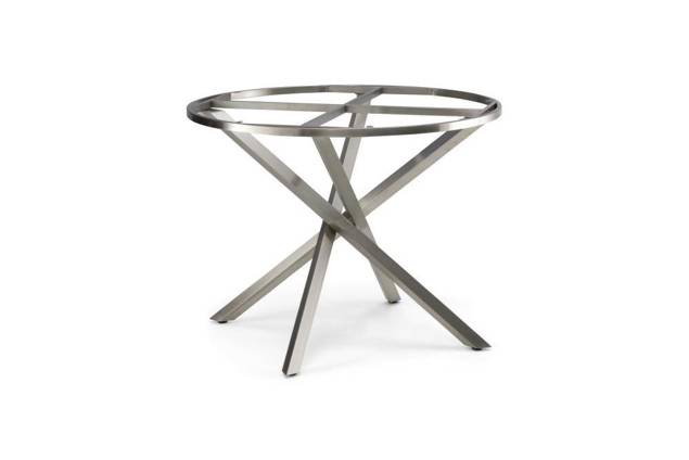 Alaska Table de jardin ronde acier inoxydable 2