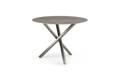 Alaska Table de jardin ronde acier inoxydable, profilé 4x4
