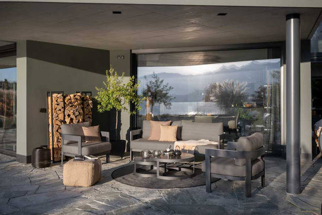 Alba Outdoor Pouf beige 2