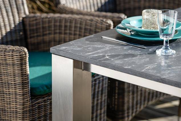 Aletsch Table de jardin acier inoxydable 260x100 cm 5