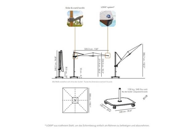 Almeria Parasol ronde 4