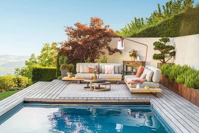 Amalfi 2er Loungebank links/rechts Aluminium 2