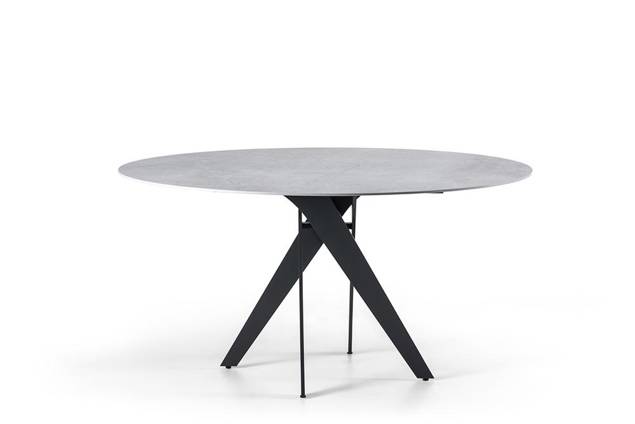 Andermatt Table de jardin ronde céramique Ø 140 cm 1
