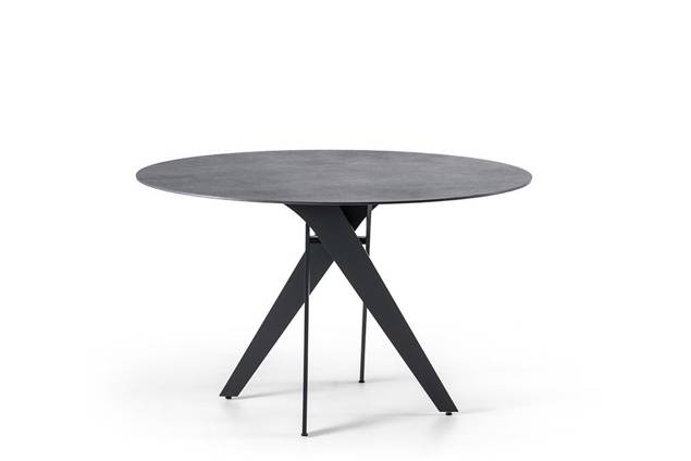 Andermatt Table de jardin ronde céramique Ø 140 cm 1