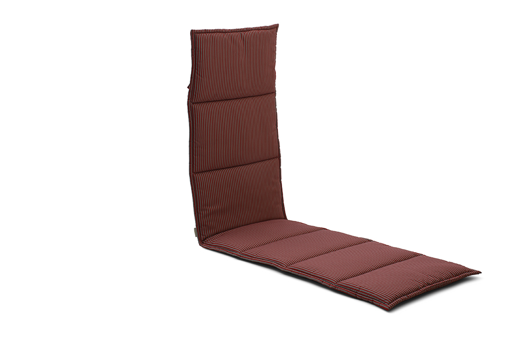 Coussin Pour Chaise Longue D'extérieur 180x55 Cm - Remplissage Mousse+fibres, Housse Polyester, Avec Sangles De Fixation, Marron - 2