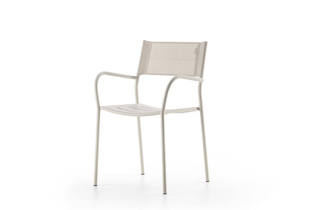 Arezzo Chaise de jardin empilable acier