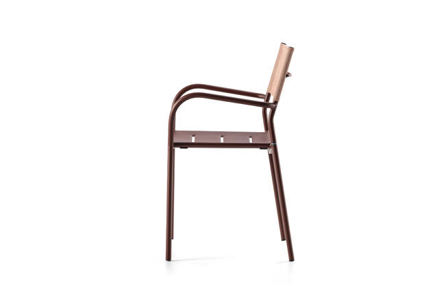 Arezzo Gartenstuhl stapelbar Stahl 1