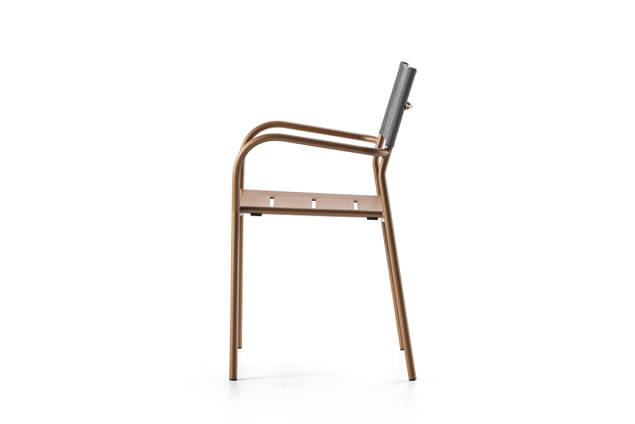 Arezzo Gartenstuhl stapelbar Stahl 1