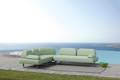 Barcelona 2er Loungebank Stahl 4