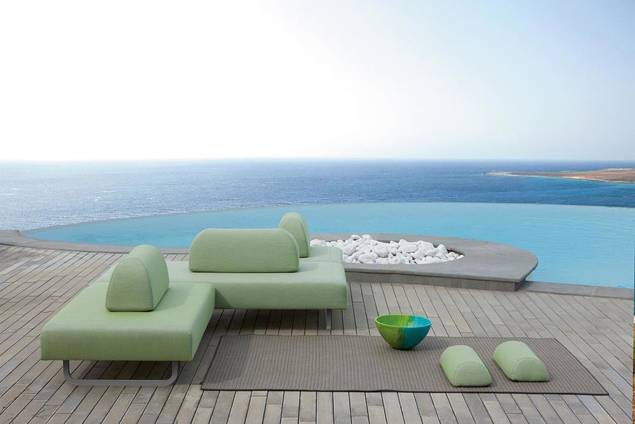 Barcelona 2er Loungebank Stahl 5