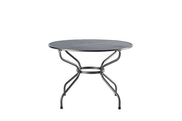 Basic Table de jardin ronde métal déployé Ø 105 cm 1