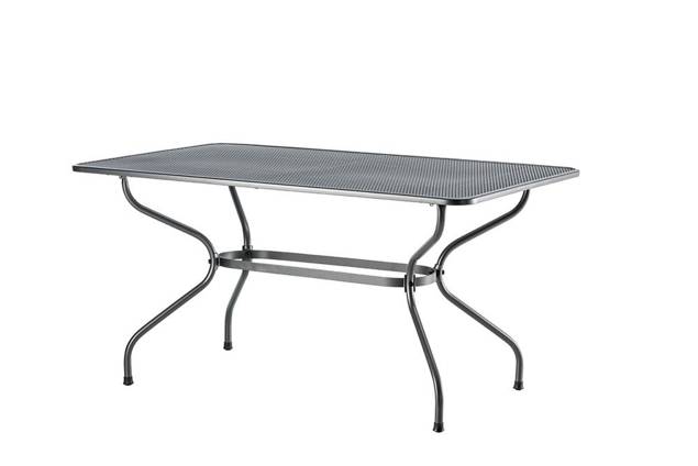 Basic Table de jardin métal déployé 145x90 cm