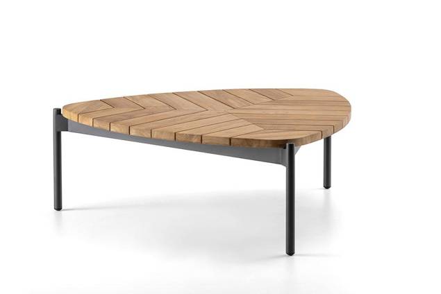 Belfast Table de salon teck bois 90x90 cm