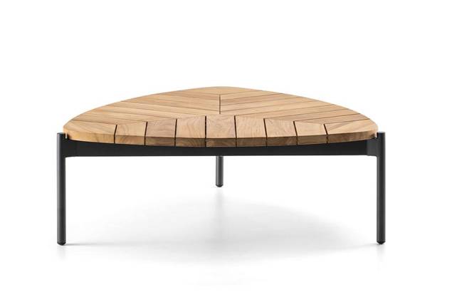 Belfast Table de salon teck bois 90x90 cm 2