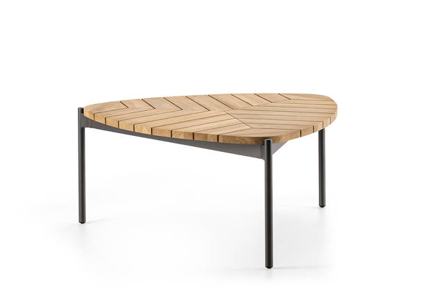 Belfast Table de salon teck bois 90x90 cm