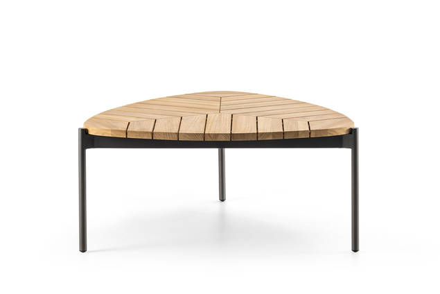 Belfast Table de salon teck bois 90x90 cm 1