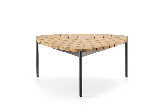 Belfast Table de salon teck bois 90x90 cm 2