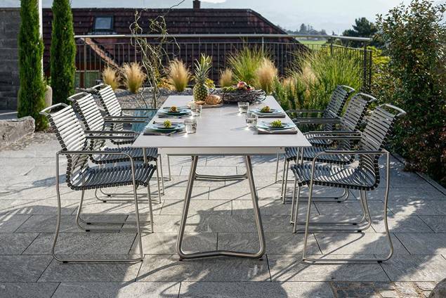 Bergamo Table de jardin à rallonge céramique 160/220x100 cm 8