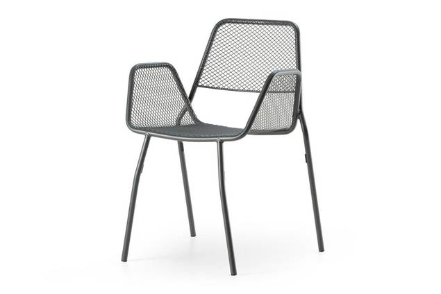 Bergen Fauteuil d'extérieur empilable acier
