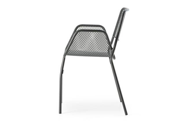 Bergen Fauteuil d'extérieur empilable acier 1