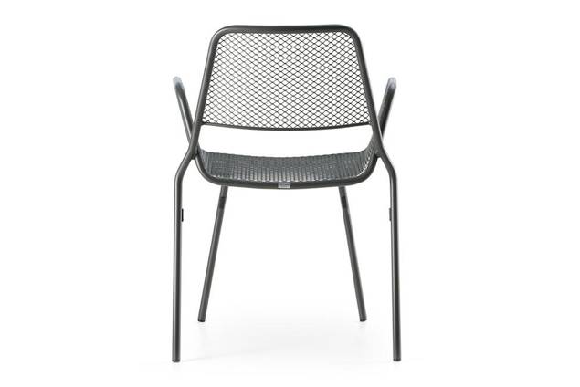 Bergen Fauteuil d'extérieur empilable acier 2