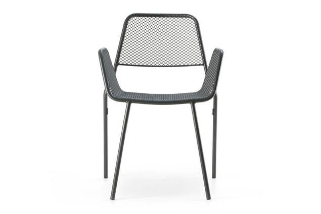 Bergen Fauteuil d'extérieur empilable acier 3