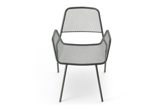 Bergen Fauteuil d'extérieur empilable acier 4
