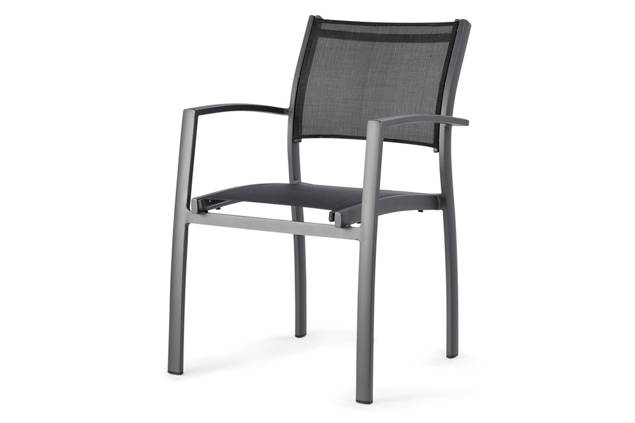 Bern Chaise de jardin empilable aluminium