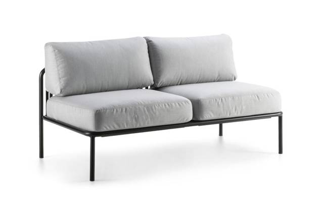 Bilbao 2er Loungebank Stahl