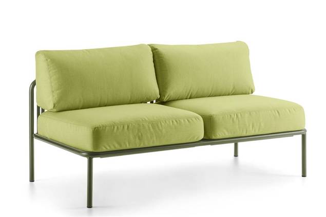 Bilbao Banc lounge 2 places acier