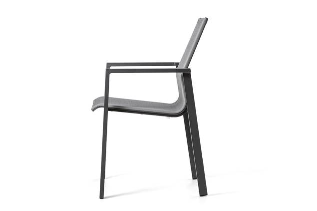 Braga Chaise de jardin empilable aluminium 3