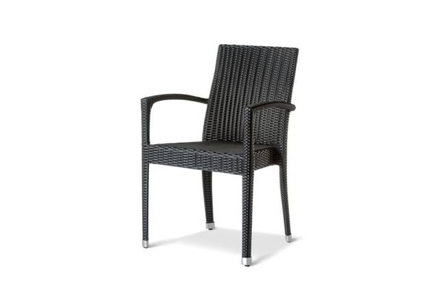 Gartenstuhl stapelbar Rattan BRESCIA II Hunn Gartenmöbel
