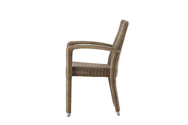 Gartenstuhl stapelbar Rattan BRESCIA II Hunn Gartenmöbel