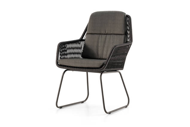 Brighton Chaise de jardin dossier haut acier inoxydable 2