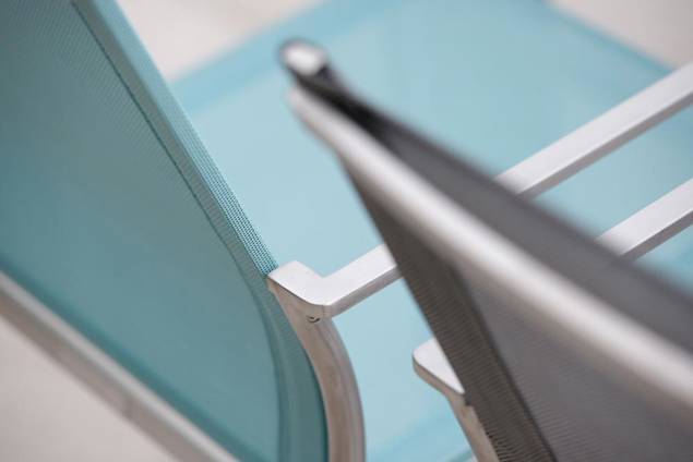 Brüssel Fauteuil d'extérieur empilable acier inoxydable 4