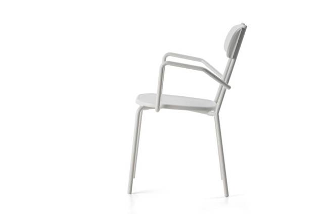 Cadiz Chaise de jardin empilable acier 1