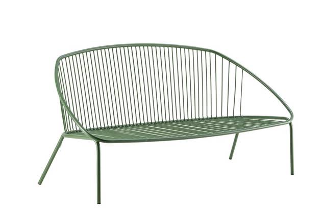 Como 2.5er Loungebank Stahl 1