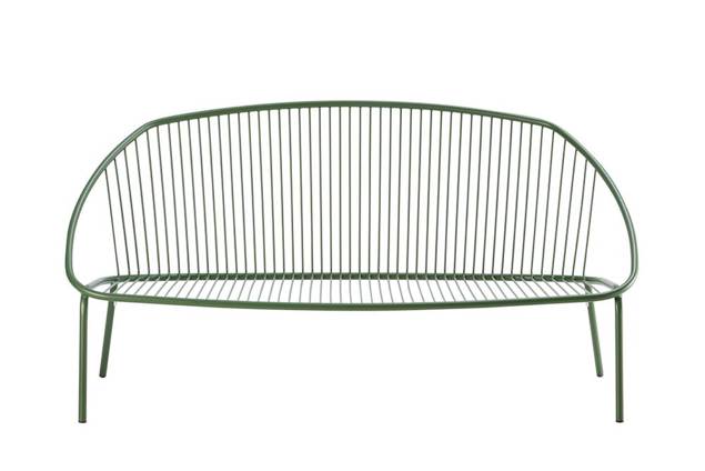 Como Banc lounge 2.5 places acier 4