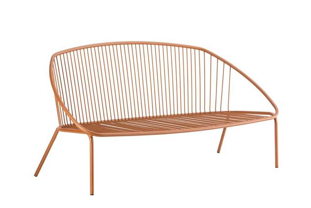 Como Banc lounge 2.5 places acier