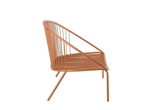 Como Banc lounge 2.5 places acier 2